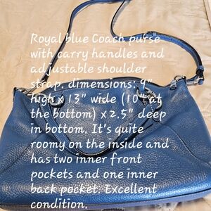 Coach Royal Blue Leather Shoulder Bag